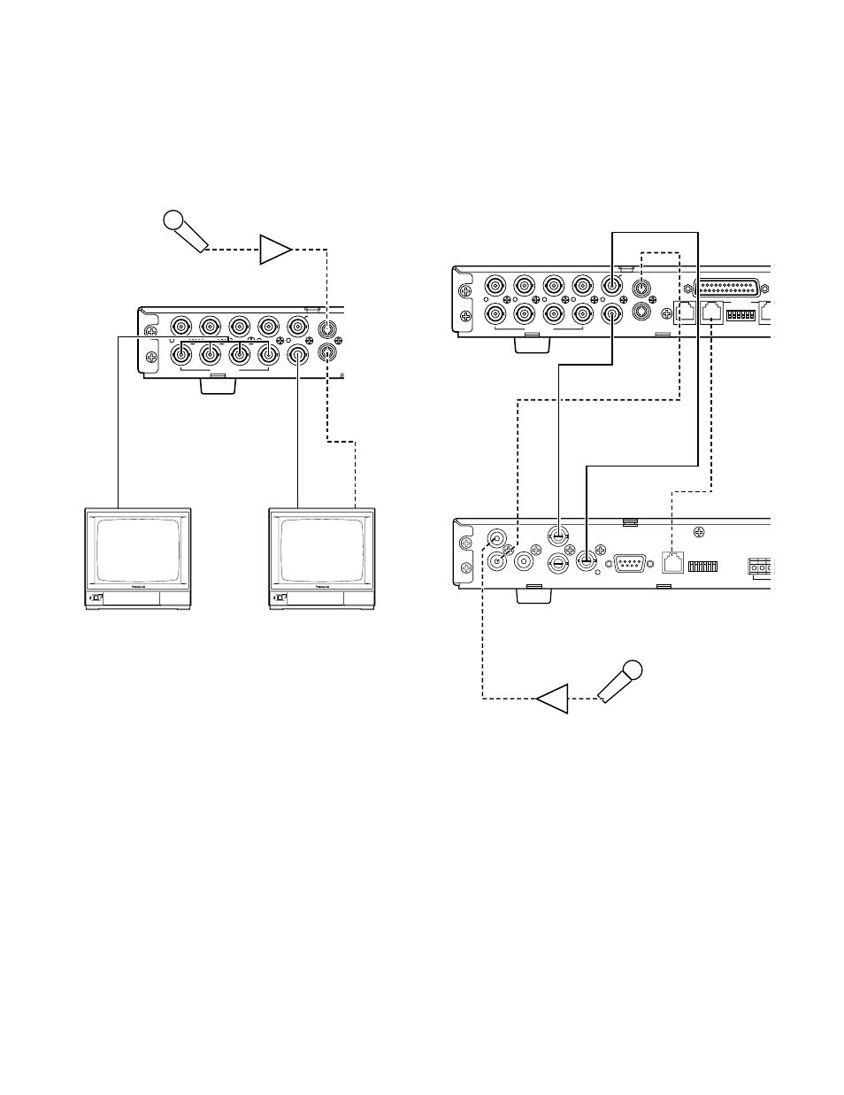 Monitor connections, Digital disk recorder connections, On off power on off power | Panasonic WJ-NT204 User Manual | Page 23 / 147