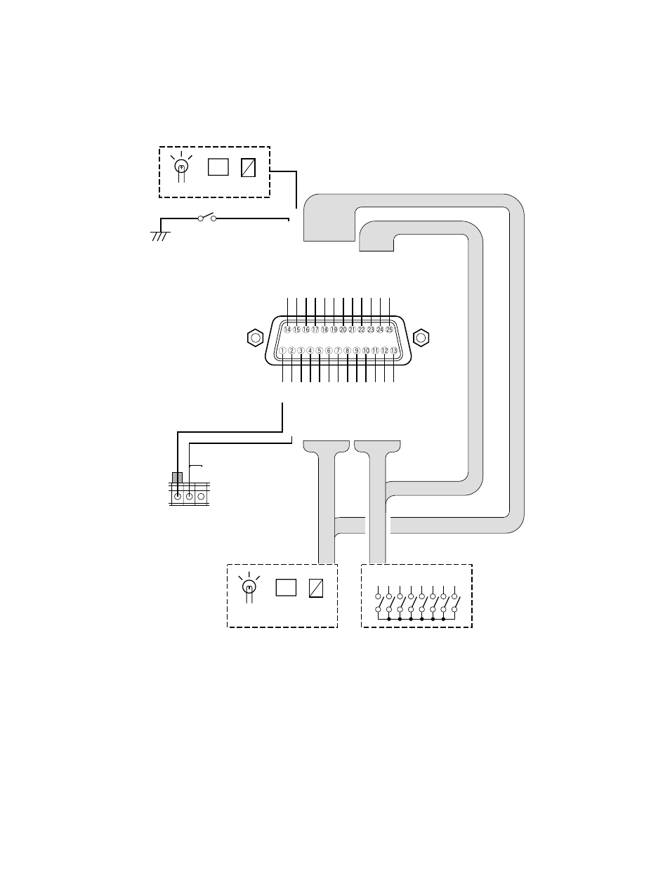 Parallel in-out connection, Forced disconnection input terminal, Mid-communication output terminal | Strobe output terminal, Clock adjust input terminal | Panasonic WJ-NT204 User Manual | Page 27 / 147