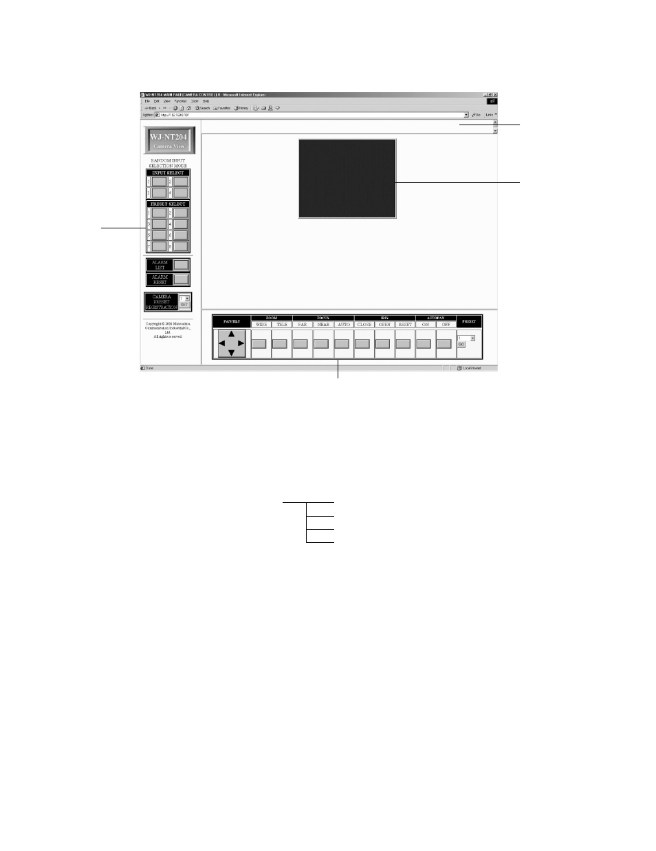 About operation windows | Panasonic WJ-NT204 User Manual | Page 70 / 147