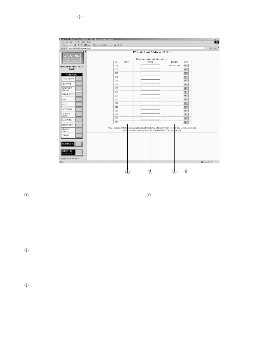 Panasonic WJ-NT204 User Manual | Page 86 / 147