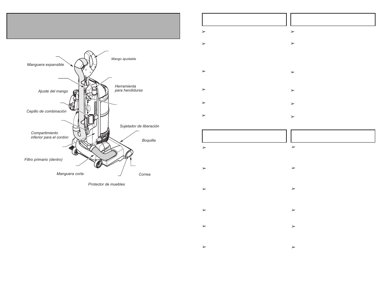 Parts identification, Identificación de piezas | Panasonic MC-UL910 User Manual | Page 14 / 68