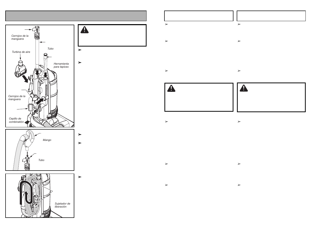 Assembly, Caution, Attention | Cuidado | Panasonic MC-UL910 User Manual | Page 16 / 68