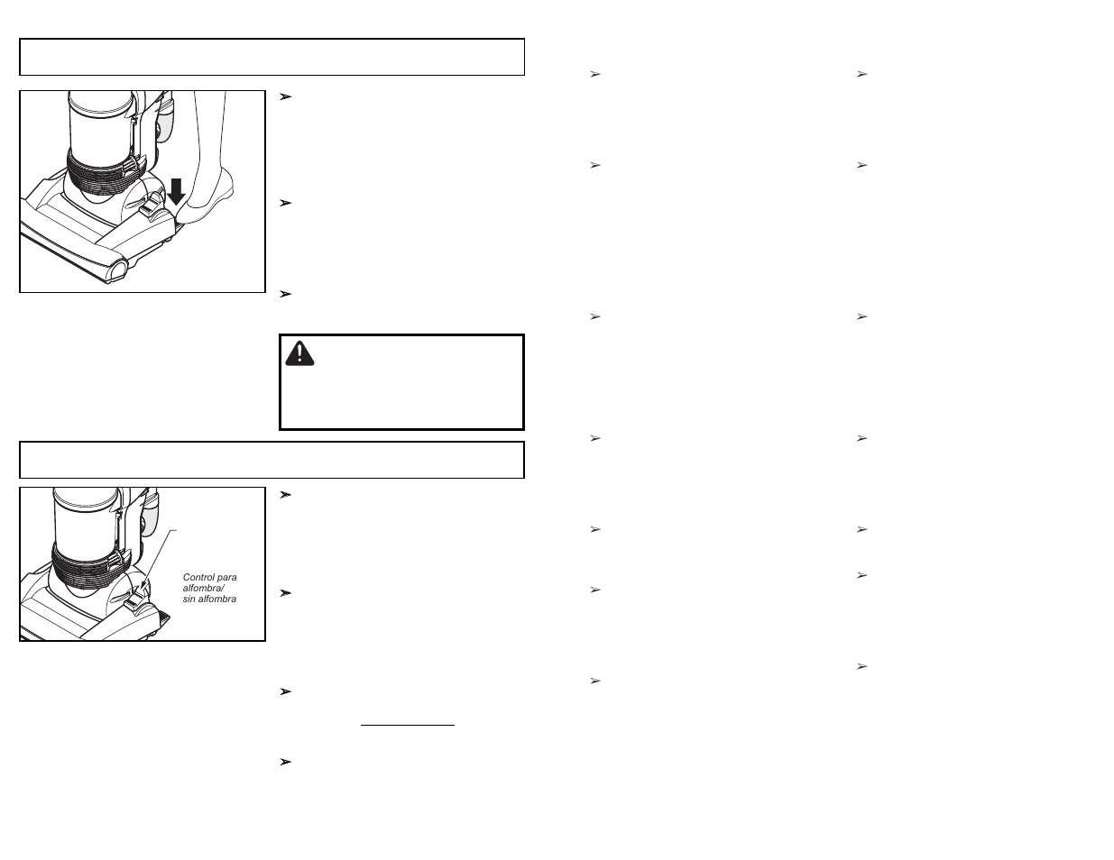 Caution, Body release, Carpet/bare floor selector | Panasonic MC-UL910 User Manual | Page 41 / 68