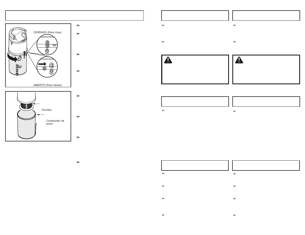 Attention, Cuidado, Cleaning pre-filter | Panasonic MC-UL910 User Manual | Page 42 / 68