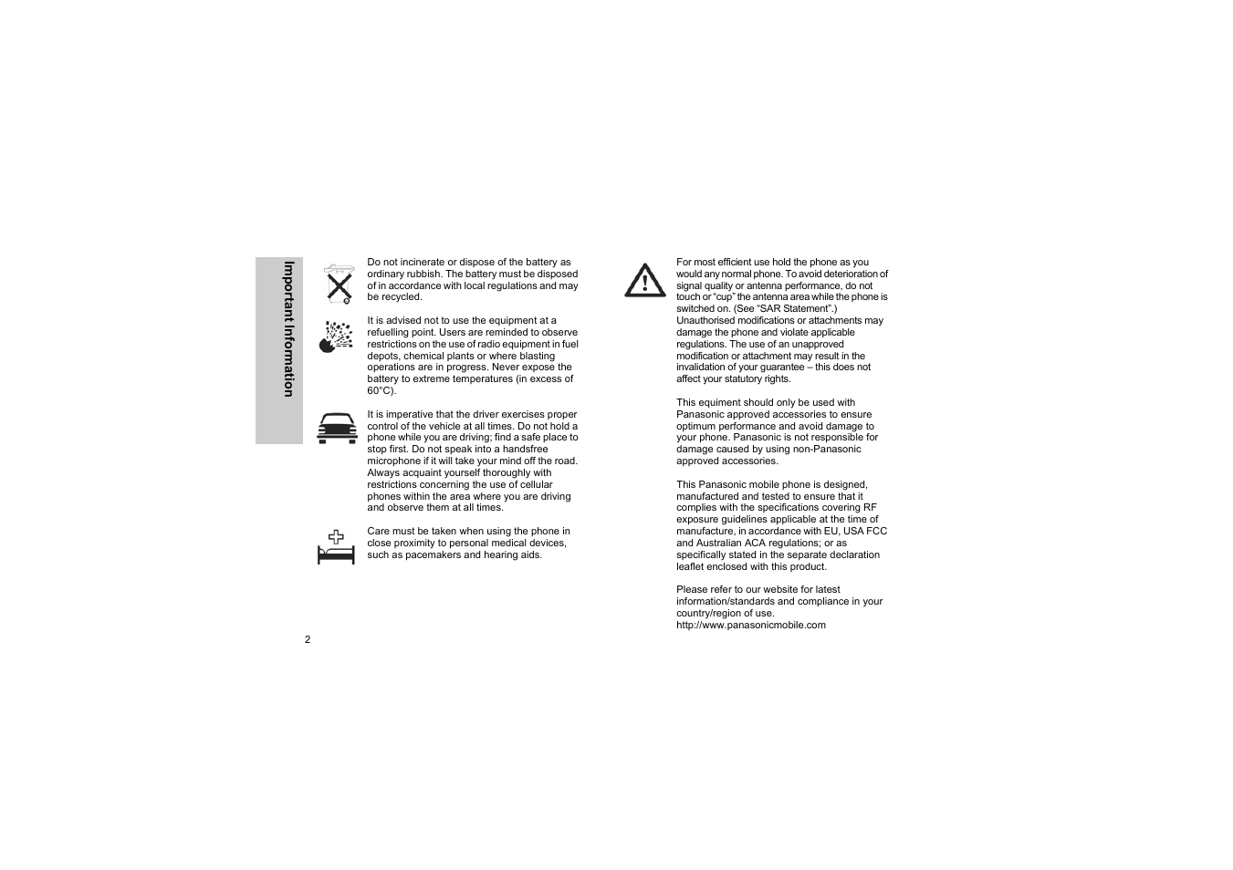 Panasonic EB-G50 User Manual | Page 5 / 104