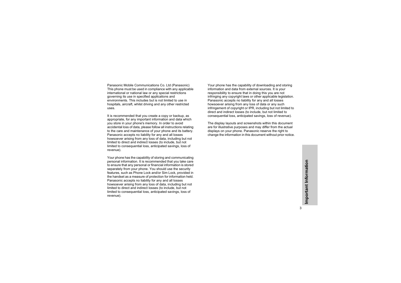 Panasonic EB-G50 User Manual | Page 6 / 104