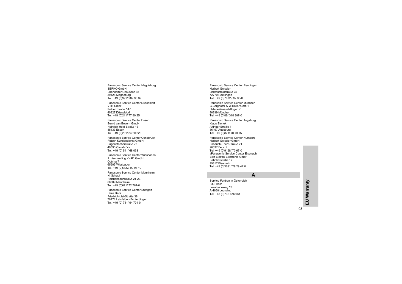 Panasonic EB-G50 User Manual | Page 96 / 104