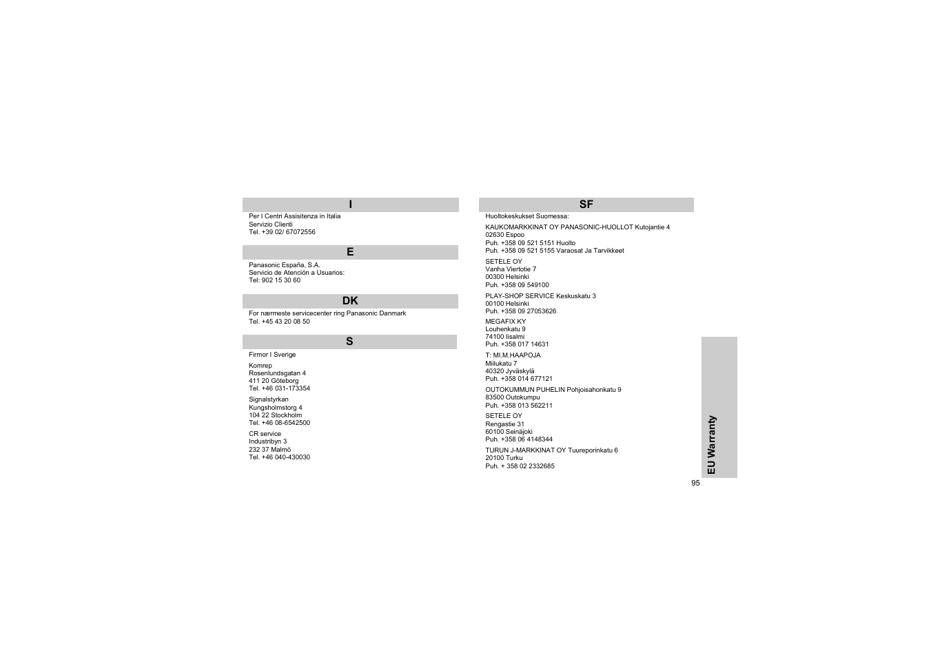 Panasonic EB-G50 User Manual | Page 98 / 104