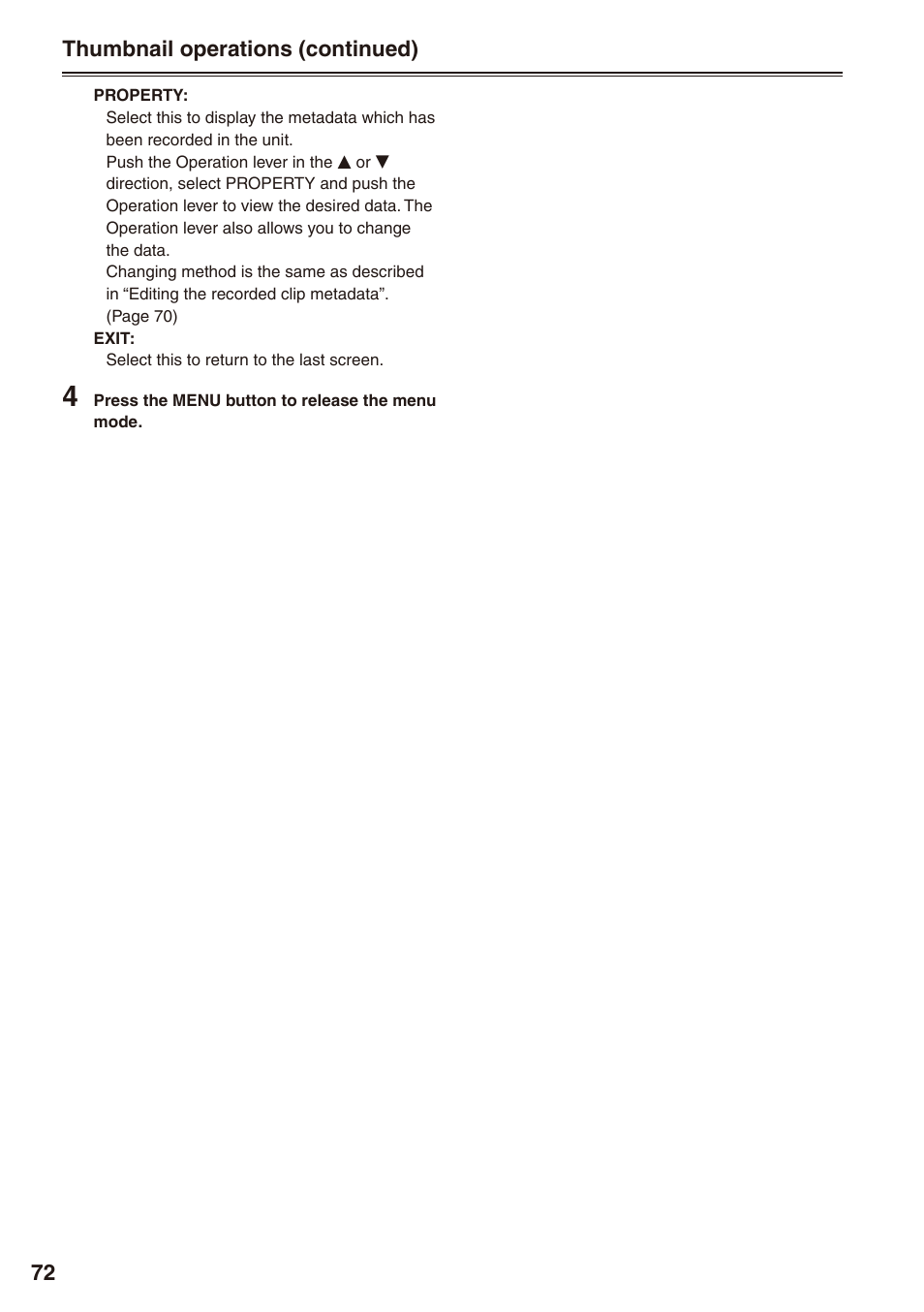Panasonic AG-HPX172EN User Manual | Page 72 / 128