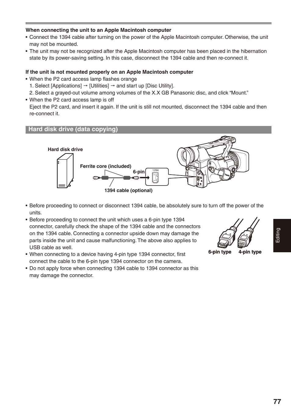 Hard disk drive (data copying), And 77, 77), y | Panasonic AG-HPX172EN User Manual | Page 77 / 128