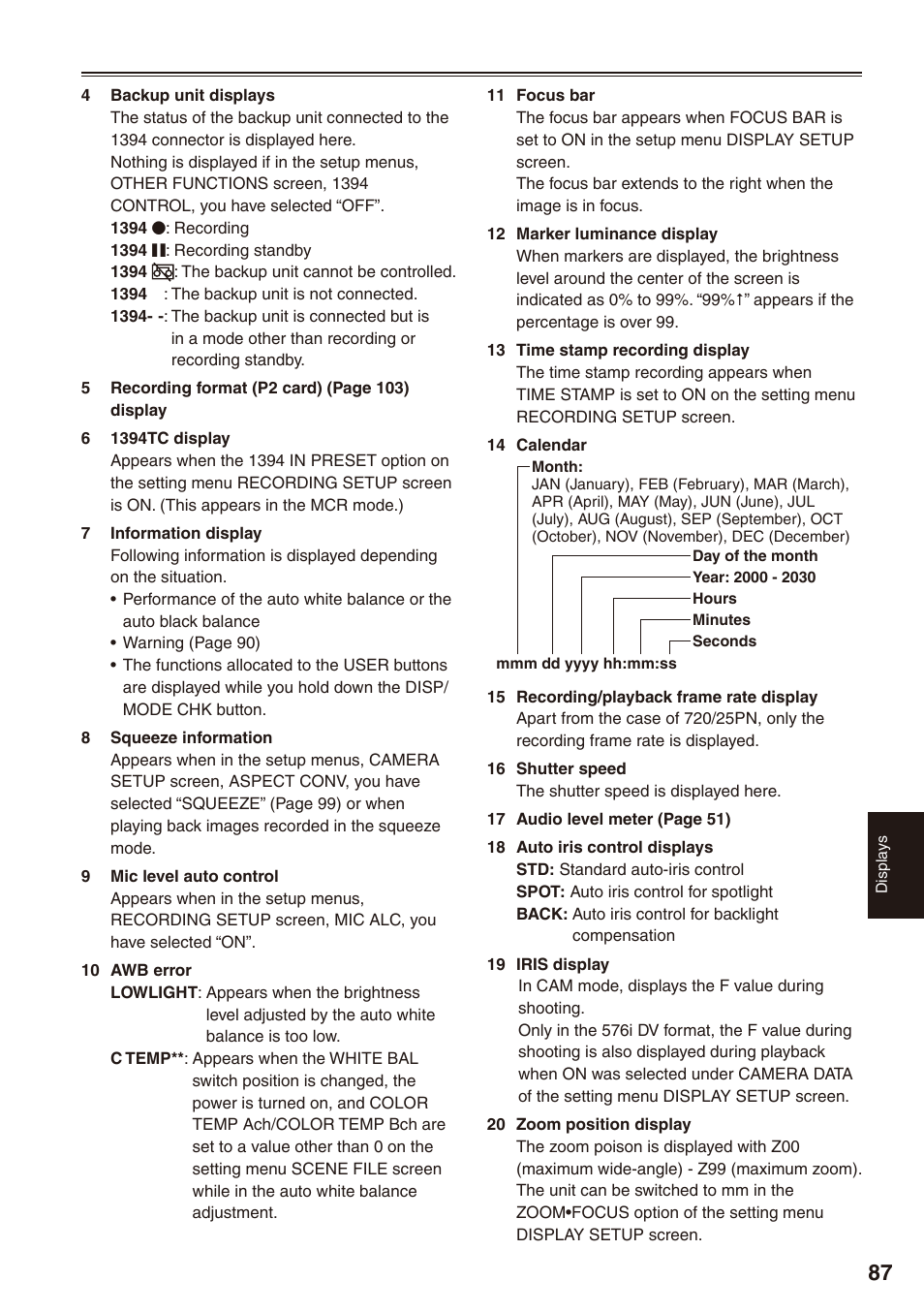 Panasonic AG-HPX172EN User Manual | Page 87 / 128