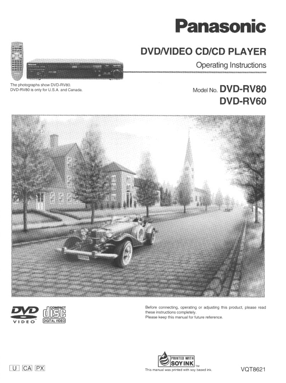 Panasonic DVD-RV80 User Manual | 44 pages