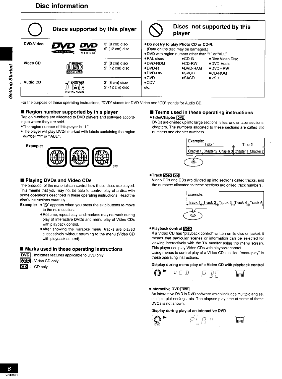 Disc information, Example, Track ehjjibs | Playback control rtoih, Interactive dvd |dvd, Ojusls | Panasonic DVD-RV80 User Manual | Page 6 / 44
