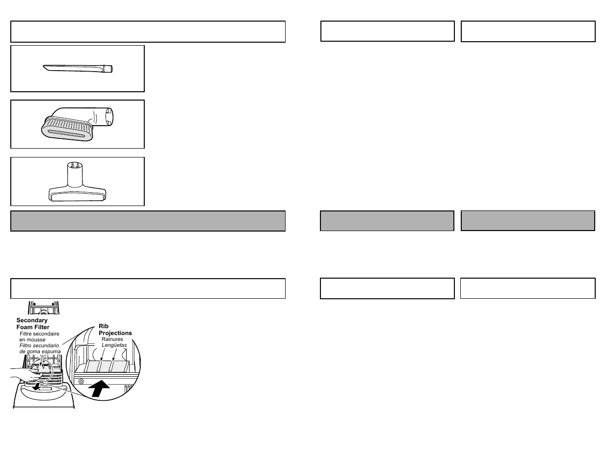 Routine care of cleaner, Cleaning secondary foam filter, Tool usage | Panasonic MC-V325 User Manual | Page 24 / 48