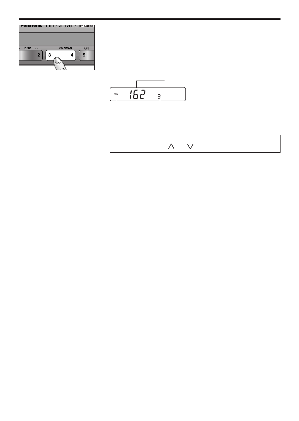 Tuning in a weather band station, Weather band stations | Panasonic 5300U User Manual | Page 11 / 32