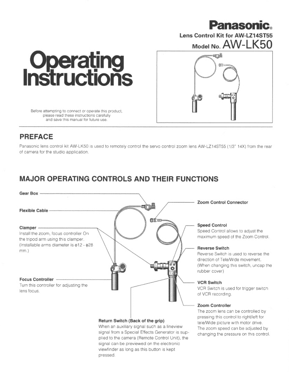 Panasonic AW-LK50 User Manual | 2 pages