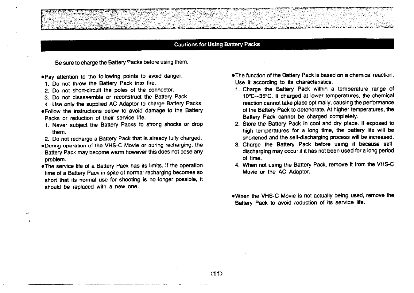 Panasonic NV-MC20 User Manual | Page 11 / 42