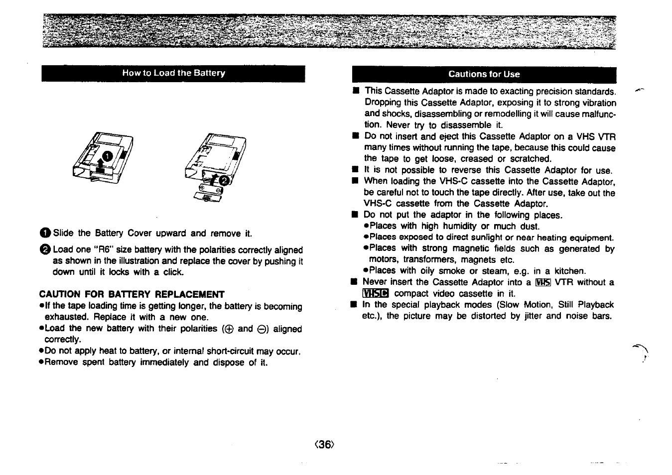 Panasonic NV-MC20 User Manual | Page 36 / 42