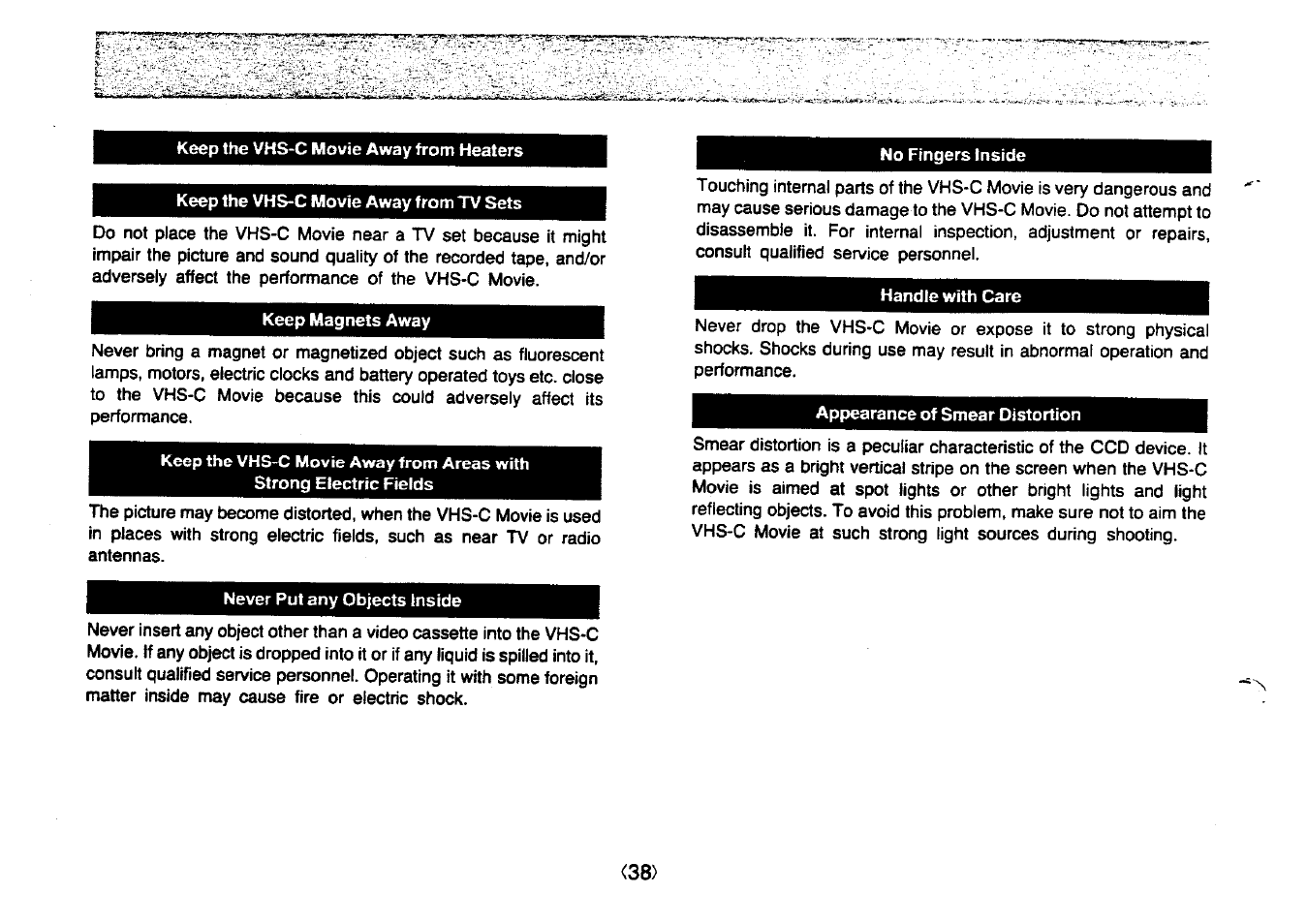 Panasonic NV-MC20 User Manual | Page 38 / 42