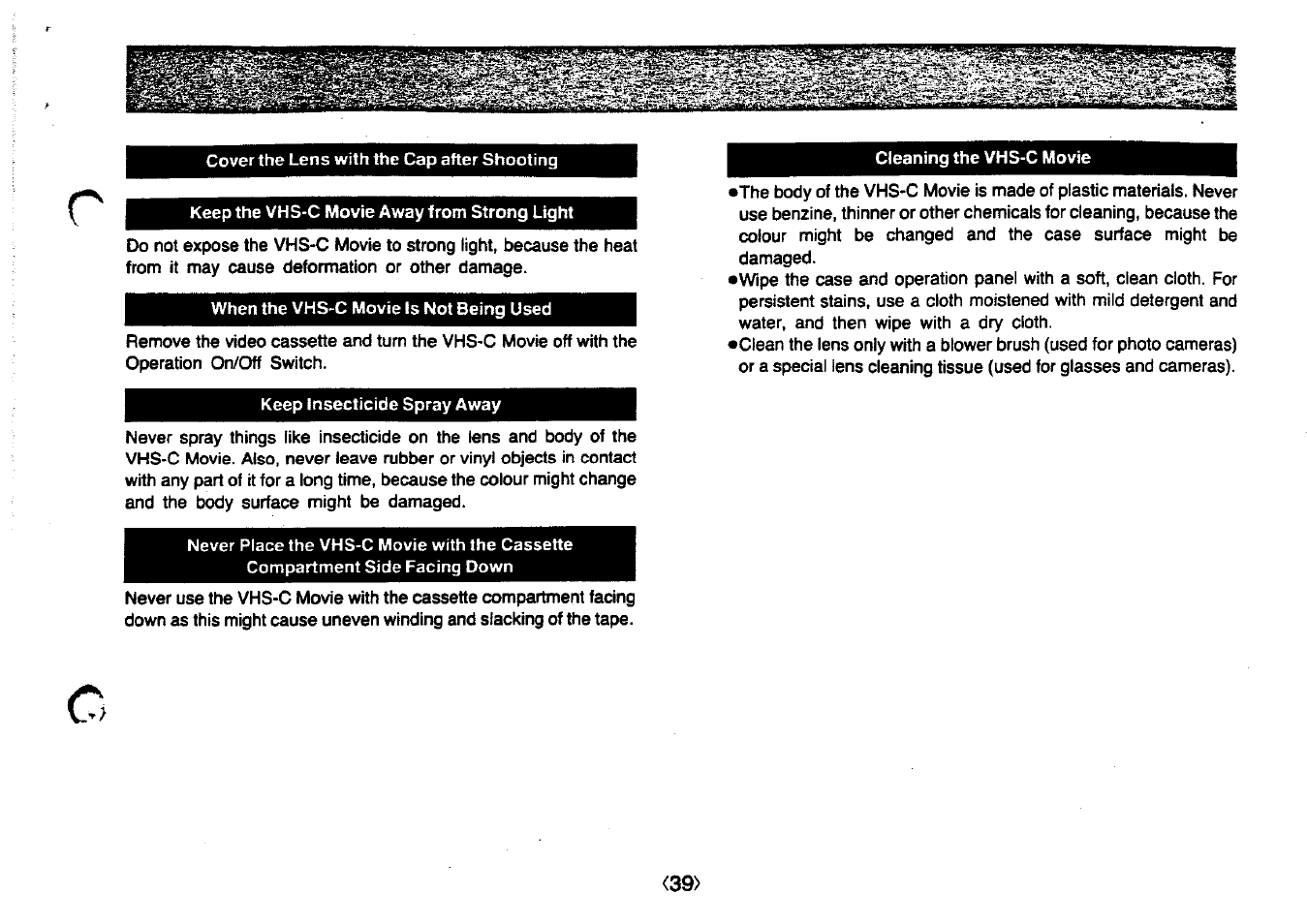 Panasonic NV-MC20 User Manual | Page 39 / 42