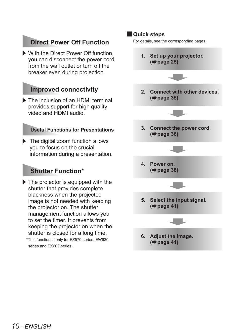 Panasonic PT-EW630U User Manual | Page 10 / 118