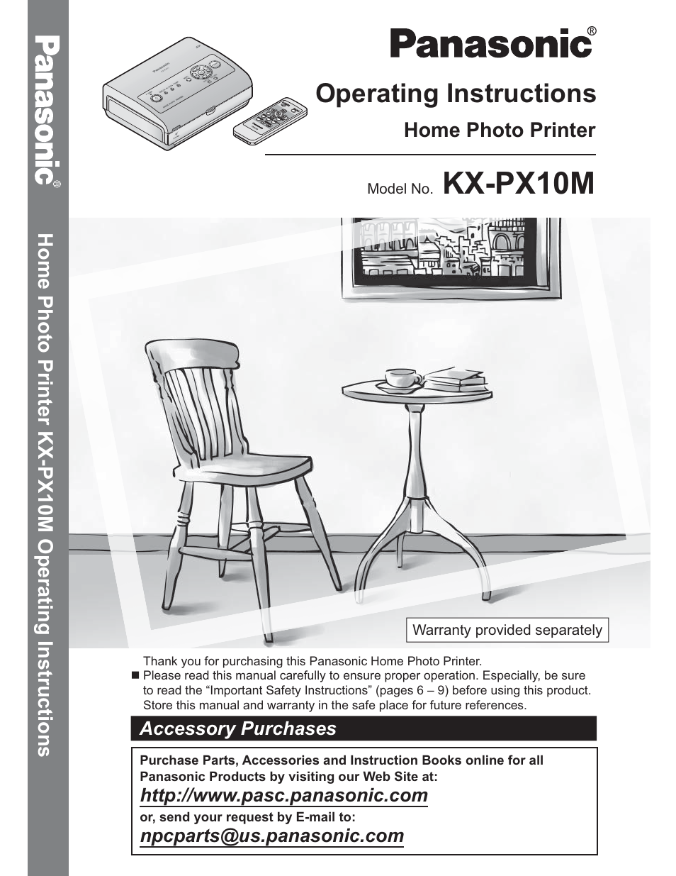 Panasonic KX-PX10M User Manual | 112 pages