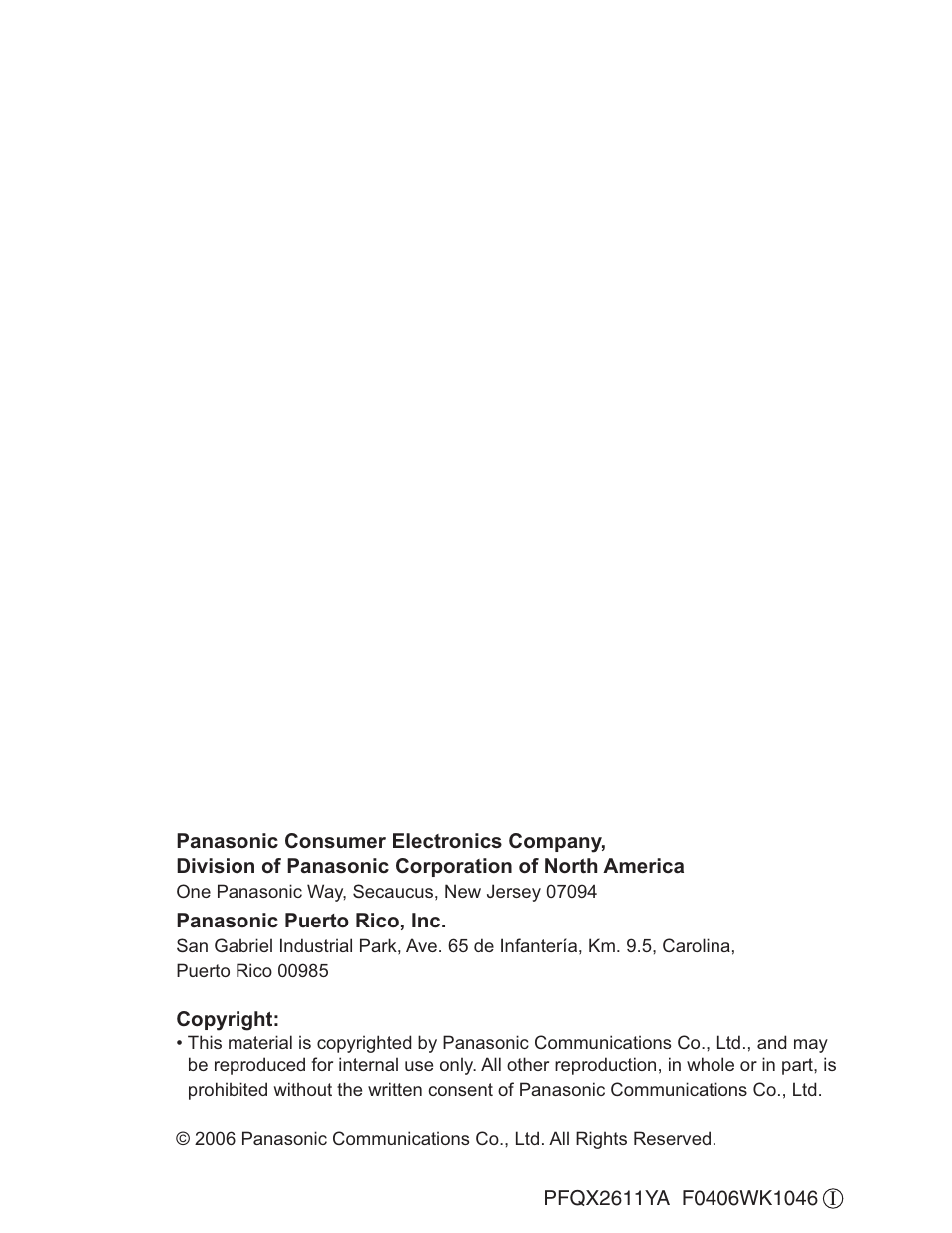 Panasonic KX-PX10M User Manual | Page 112 / 112