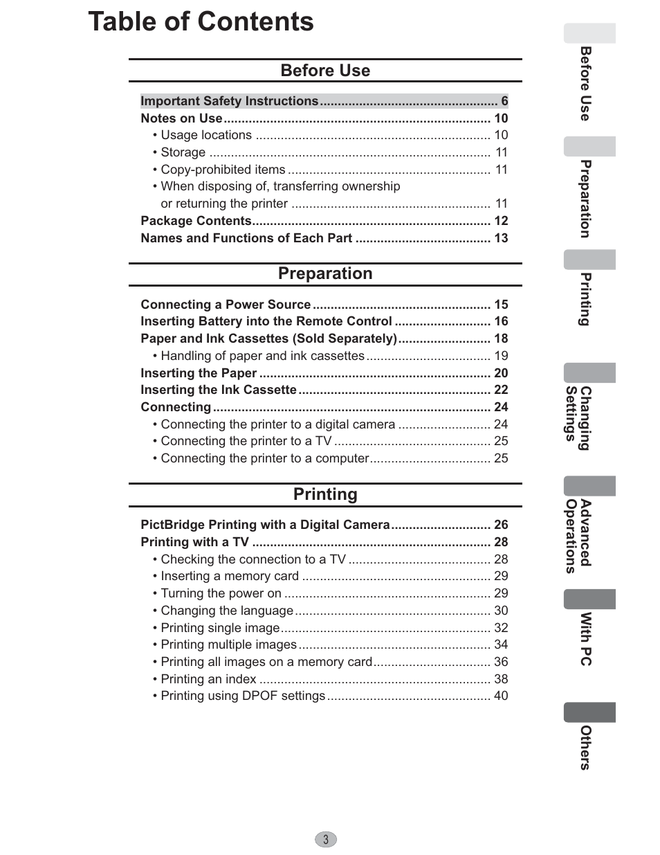 Panasonic KX-PX10M User Manual | Page 3 / 112