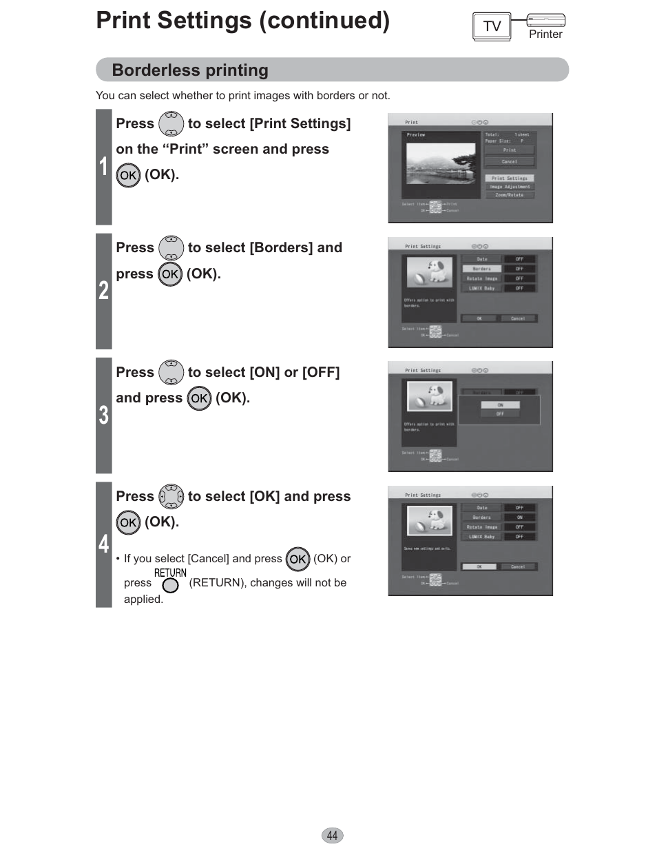 Print settings (continued) | Panasonic KX-PX10M User Manual | Page 44 / 112