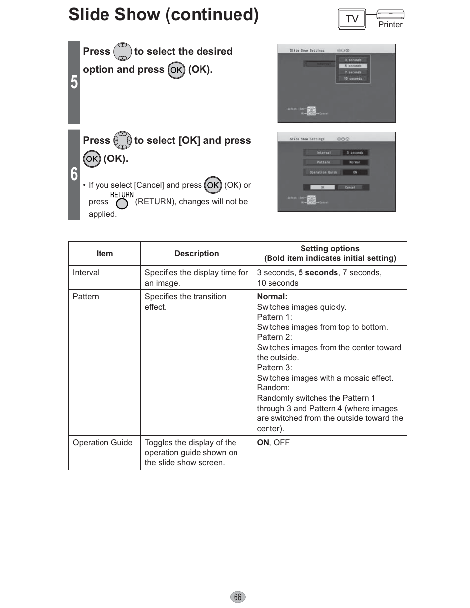 Slide show (continued) | Panasonic KX-PX10M User Manual | Page 66 / 112