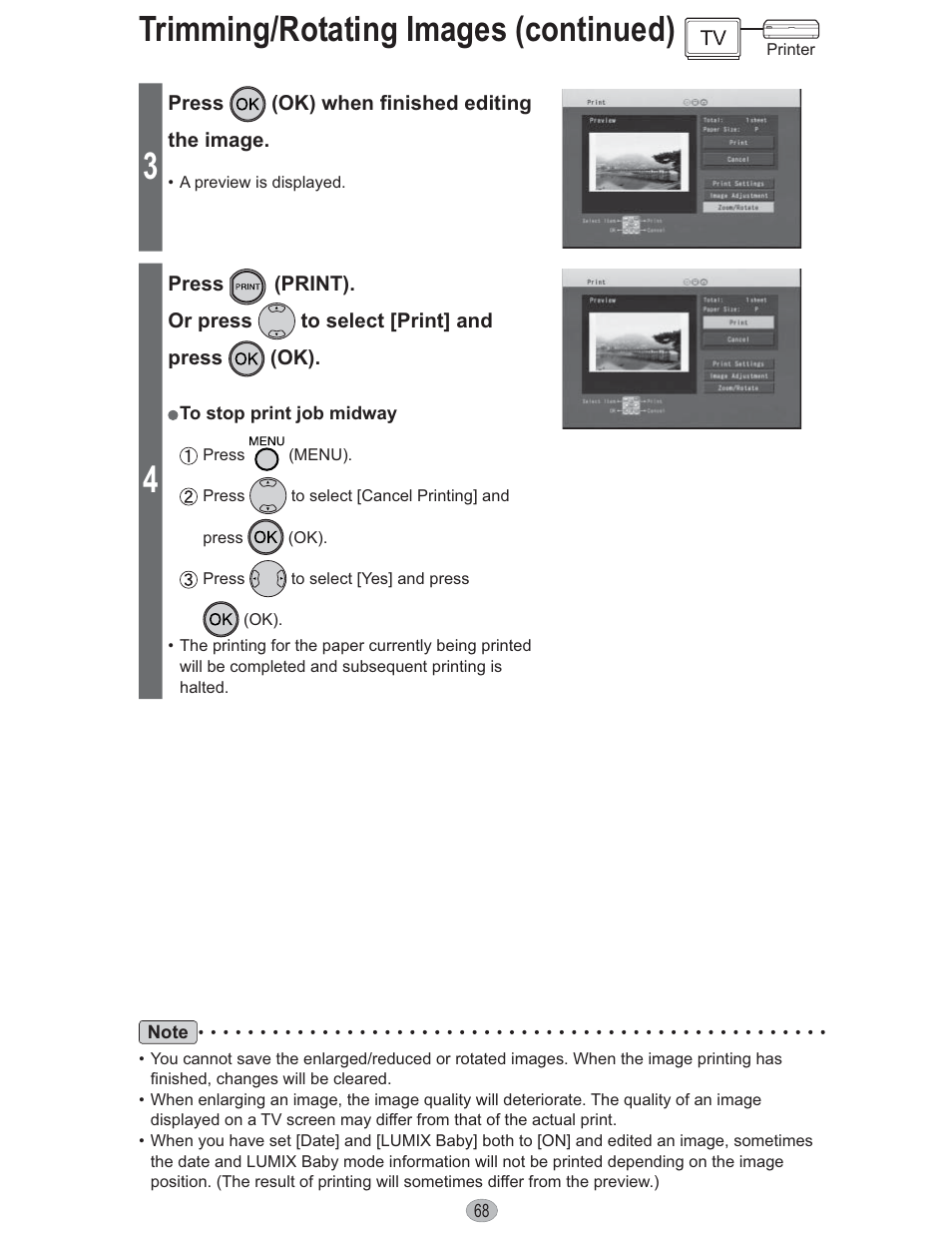 Trimming/rotating images (continued) | Panasonic KX-PX10M User Manual | Page 68 / 112