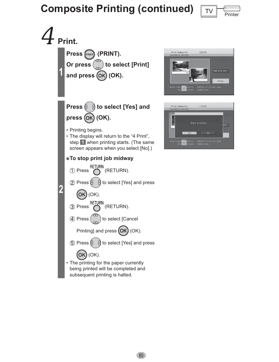 Composite printing (continued), Print | Panasonic KX-PX10M User Manual | Page 80 / 112