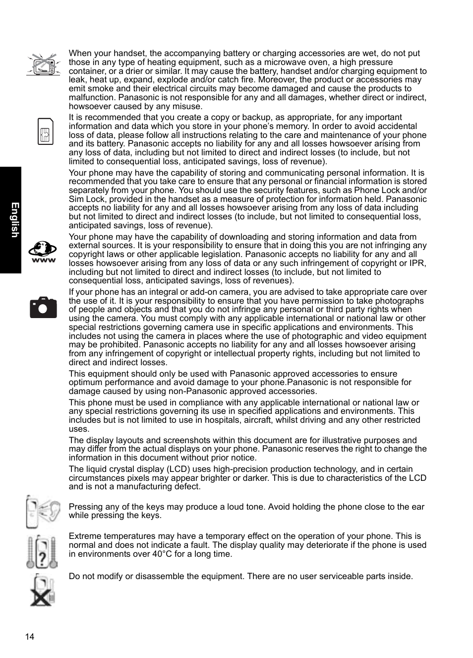 Panasonic A100 User Manual | Page 15 / 65