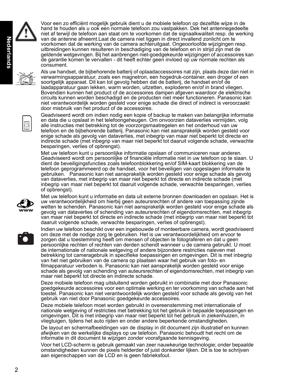 Panasonic A100 User Manual | Page 3 / 65