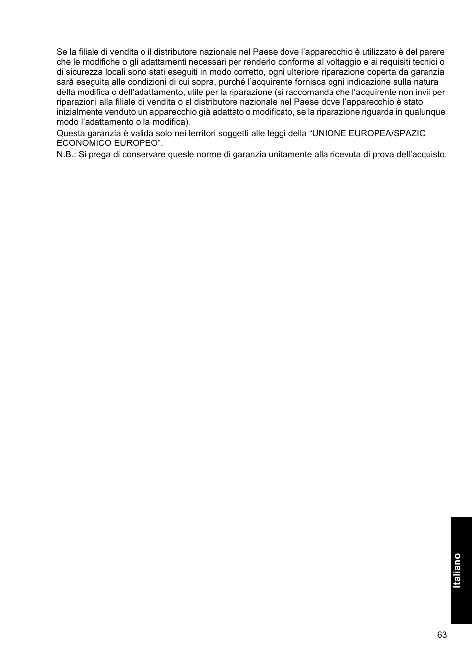 Panasonic A100 User Manual | Page 64 / 65