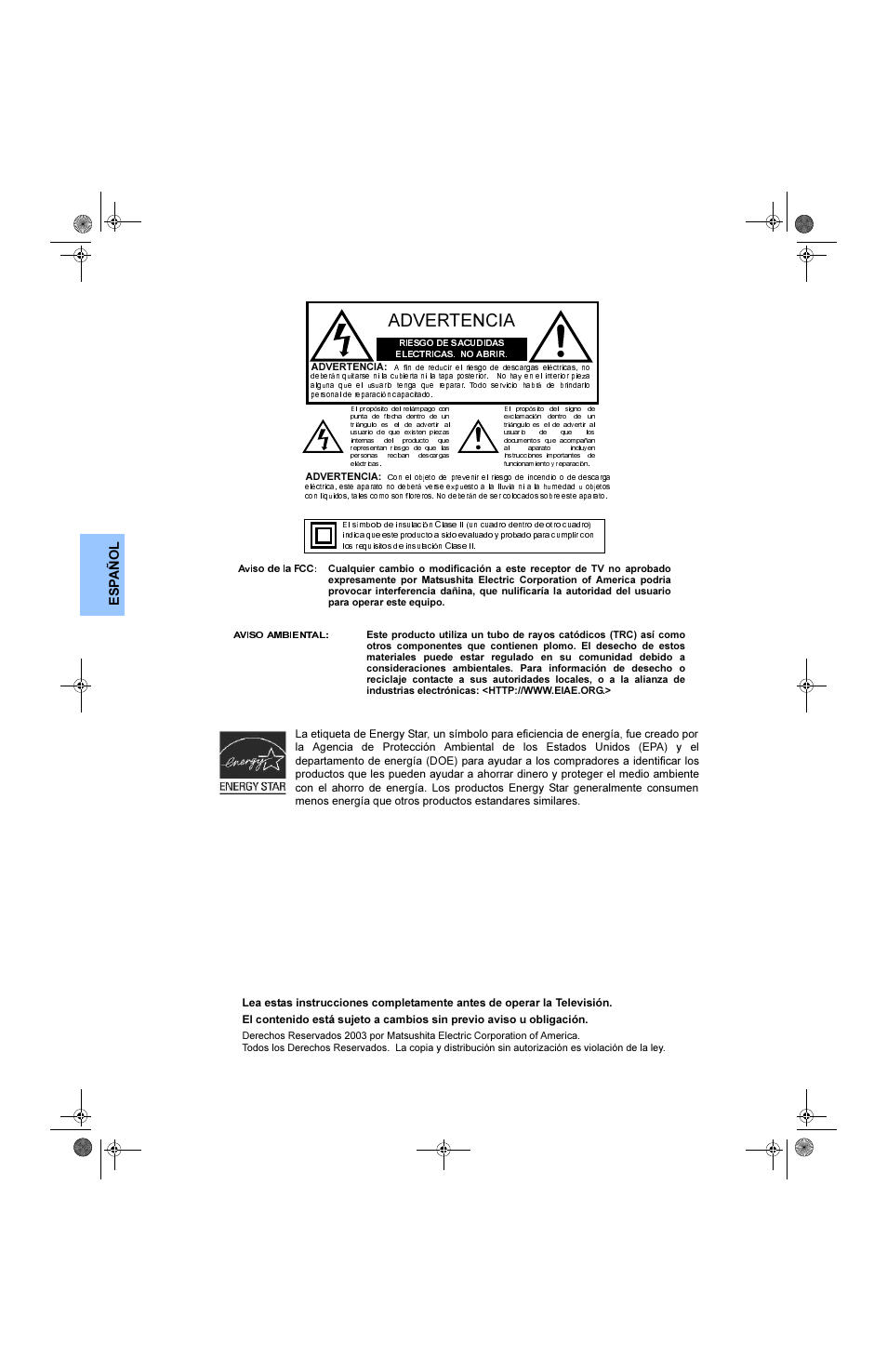 63 $f2 | Panasonic CT 20L8 User Manual | Page 18 / 57