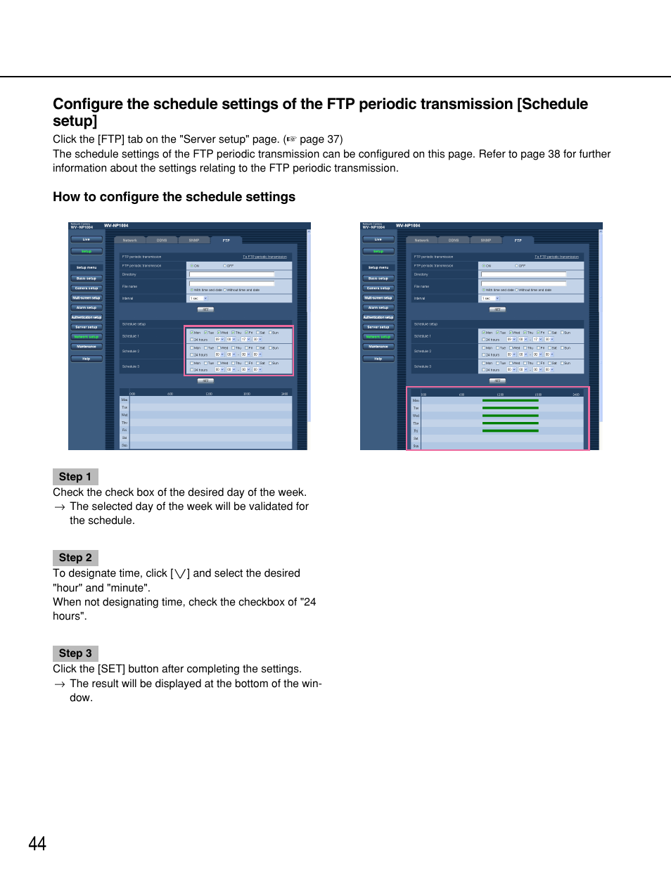 Panasonic WV-NP1000 User Manual | Page 44 / 70