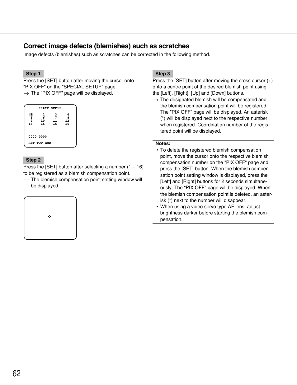 Panasonic WV-NP1000 User Manual | Page 62 / 70