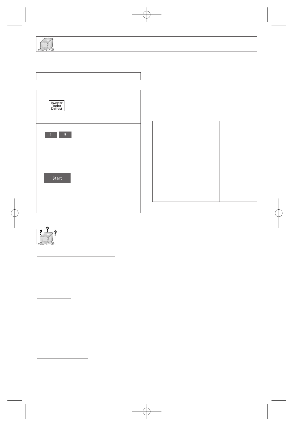 Inverter turbo defrost feature, Defrosting tips & techniques | Panasonic Inverter NN-SF550M User Manual | Page 16 / 32