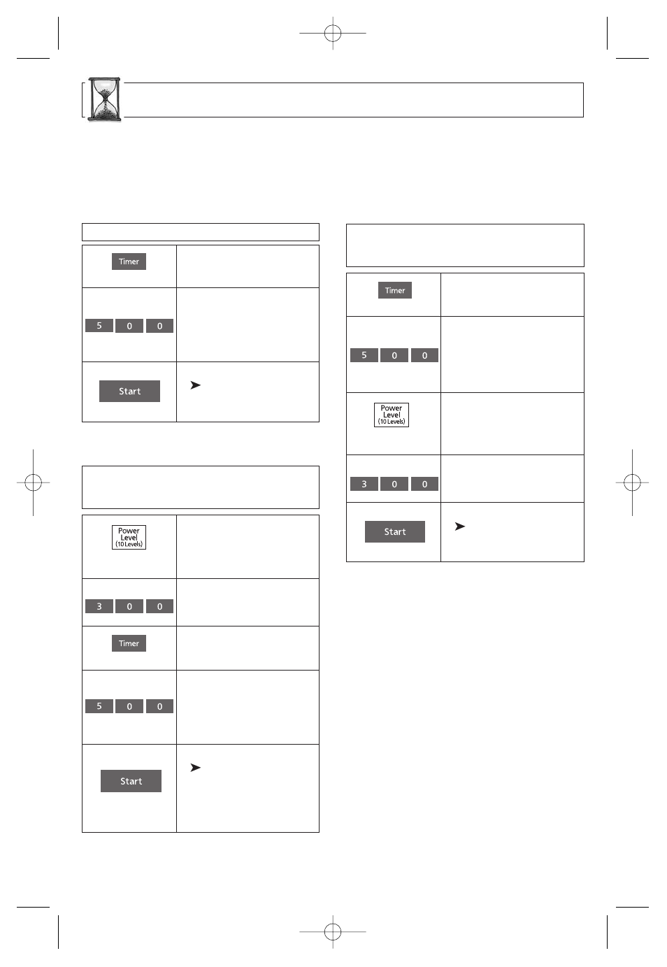 Timer feature | Panasonic Inverter NN-SF550M User Manual | Page 22 / 32