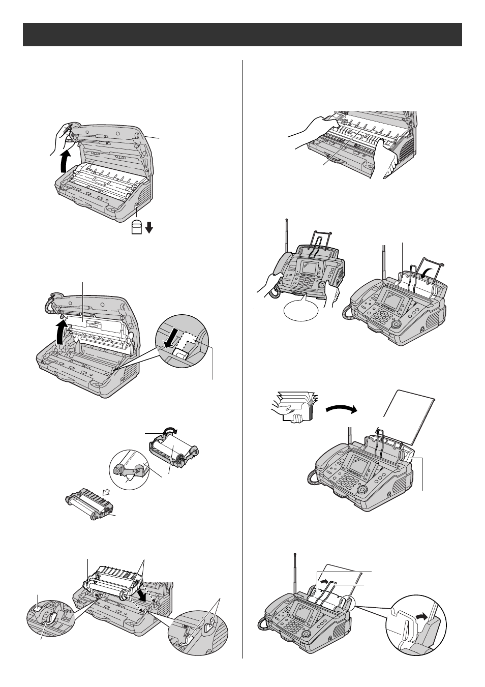 Setup ( recording paper ), Installing the plain paper | Panasonic KX-PW76CL User Manual | Page 6 / 28