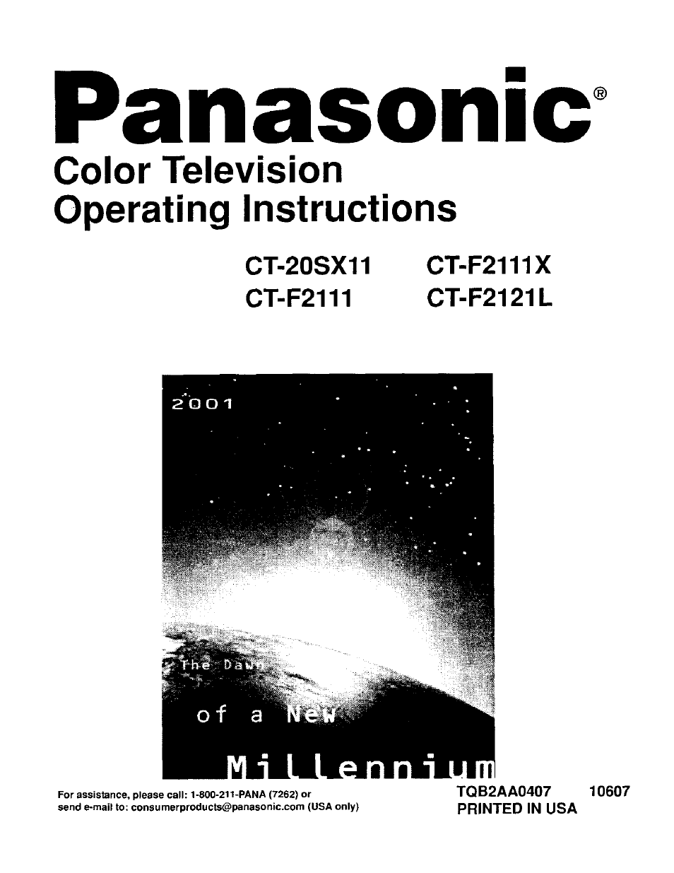 Panasonic CT-F2111X  ES User Manual | 19 pages