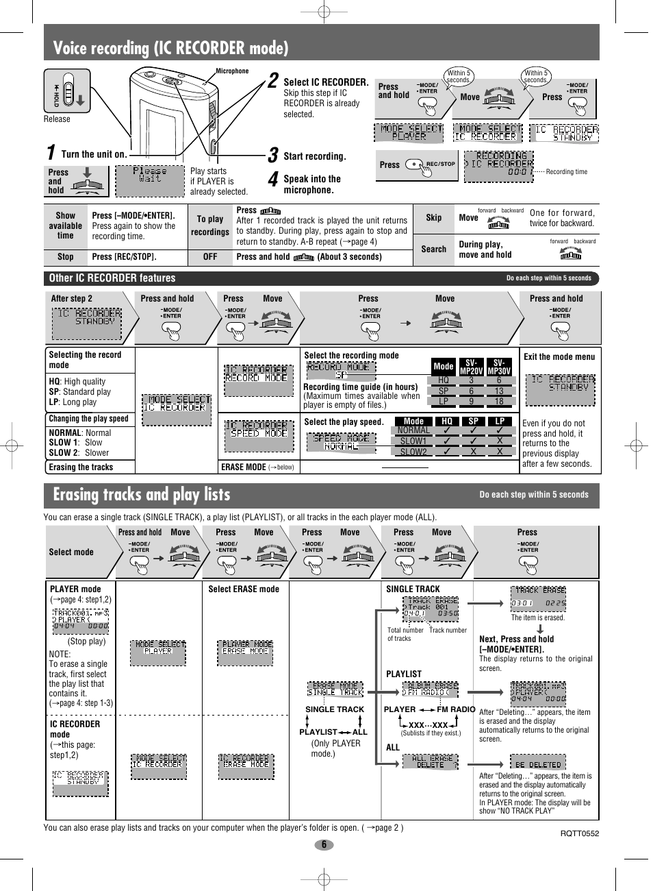 Panasonic SV-MP30V User Manual | Page 6 / 6