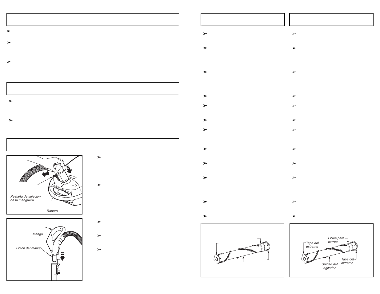 Canister hood hose, Assemblage de l’agitateur, Ensamble del agitador | Panasonic MC-CG902 User Manual | Page 16 / 56