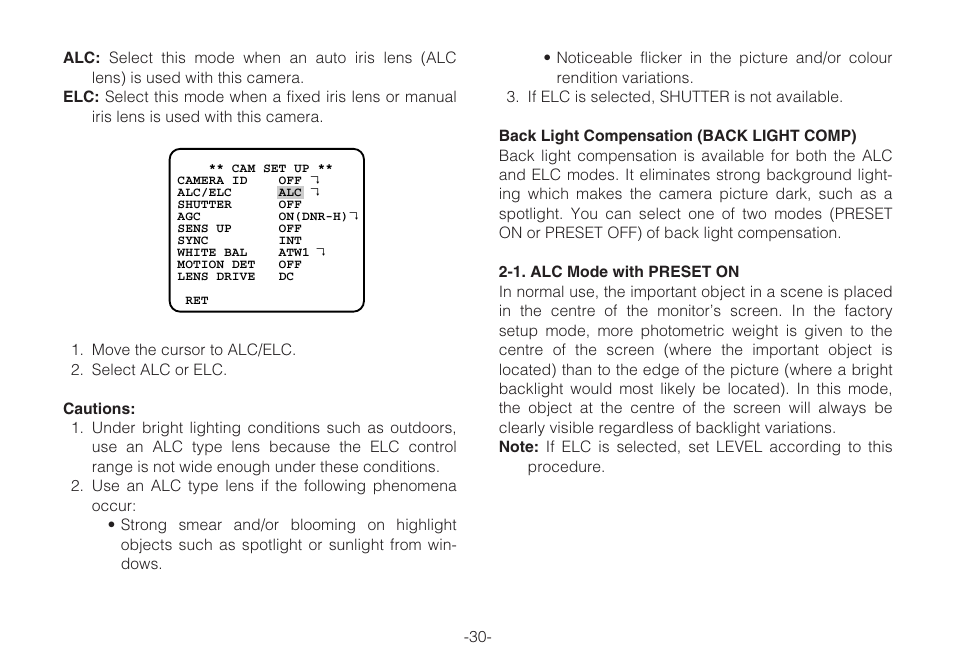 Panasonic WV-CLR920A User Manual | Page 30 / 50