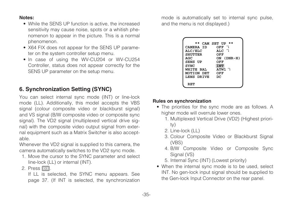 Panasonic WV-CLR920A User Manual | Page 35 / 50