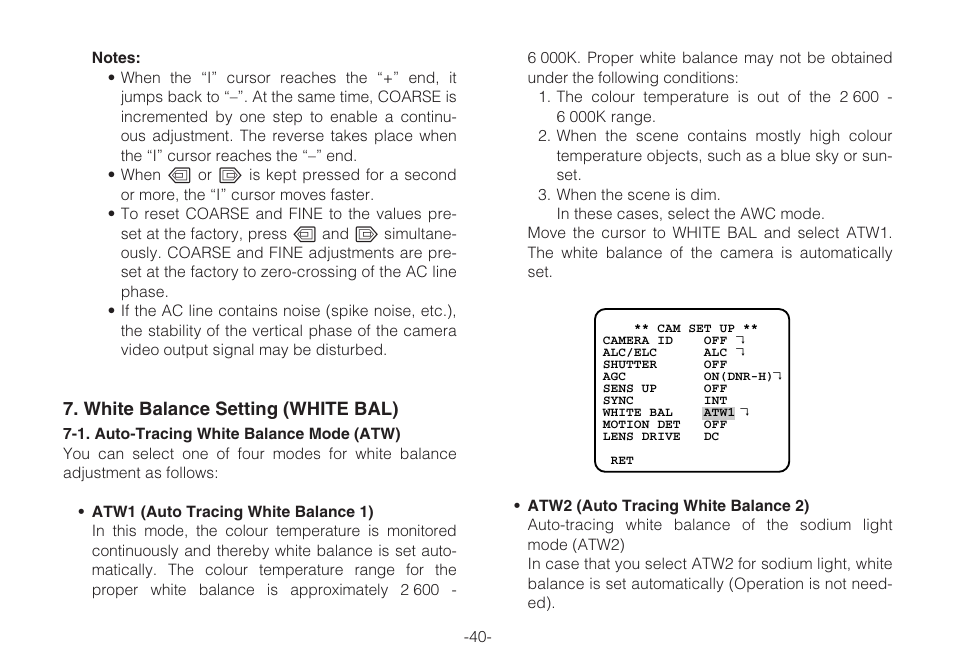 Panasonic WV-CLR920A User Manual | Page 40 / 50