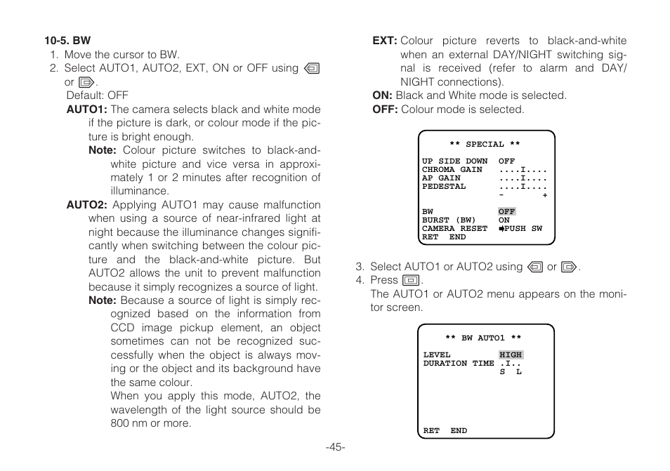 Panasonic WV-CLR920A User Manual | Page 45 / 50