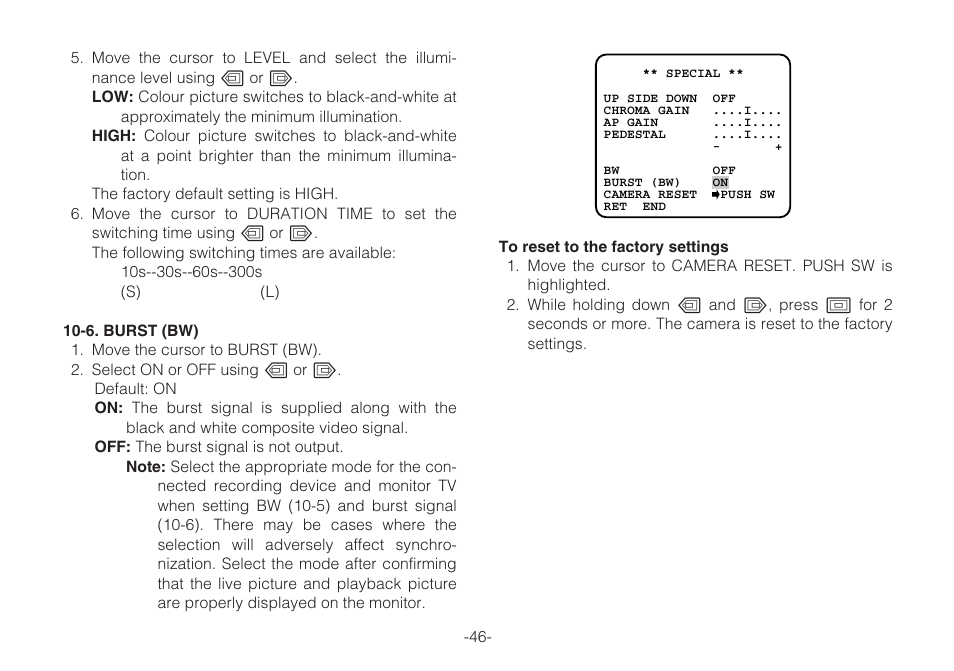 Panasonic WV-CLR920A User Manual | Page 46 / 50