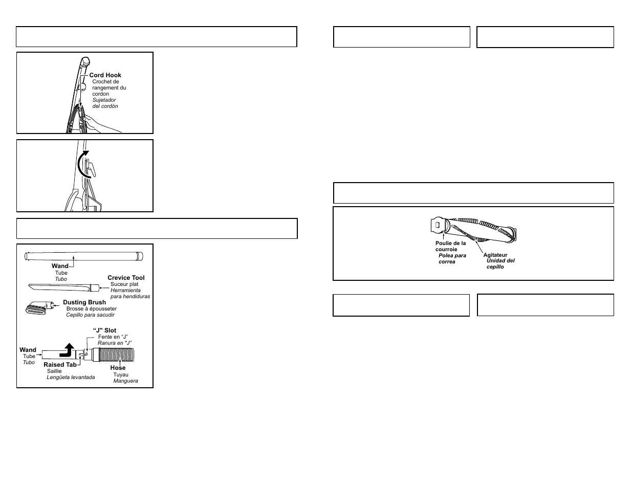 Using cord hook, Tool storage | Panasonic MC-V5737 User Manual | Page 14 / 48